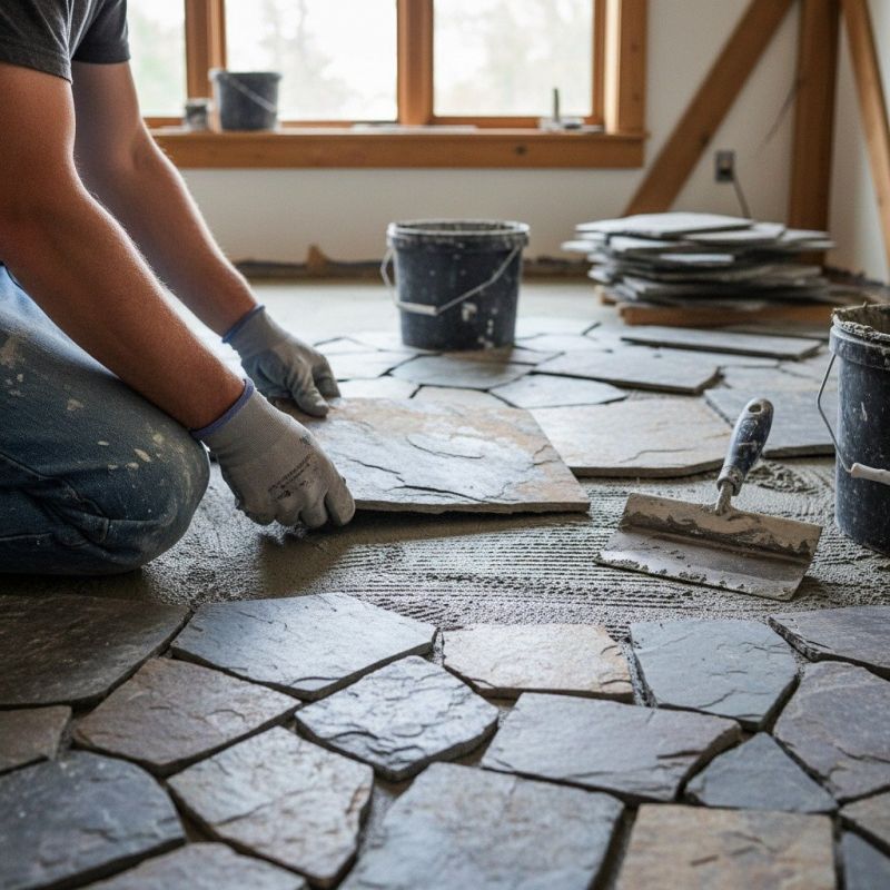 Slate Floor Installation in Wilmington, NC