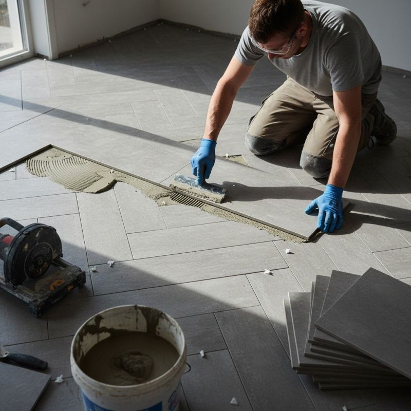 Travertine Floor Installation in Fredericksburg, VA